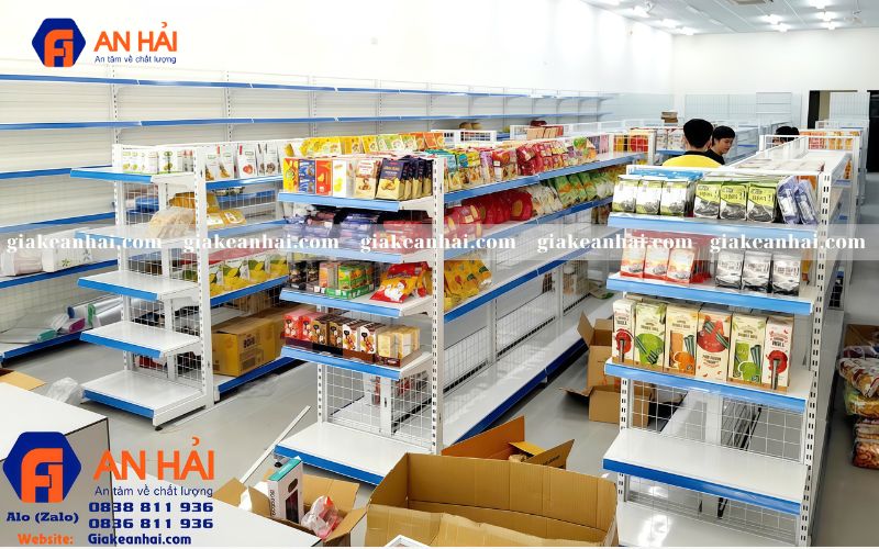 Kệ trưng bày siêu thị thương hiệu Giá kệ An Hải