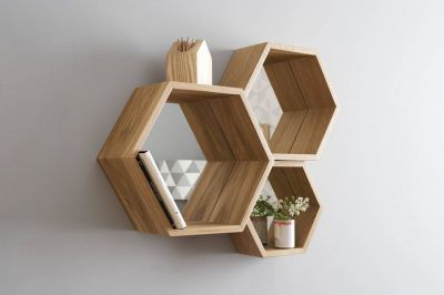 Kệ trang trí gỗ ô vuông