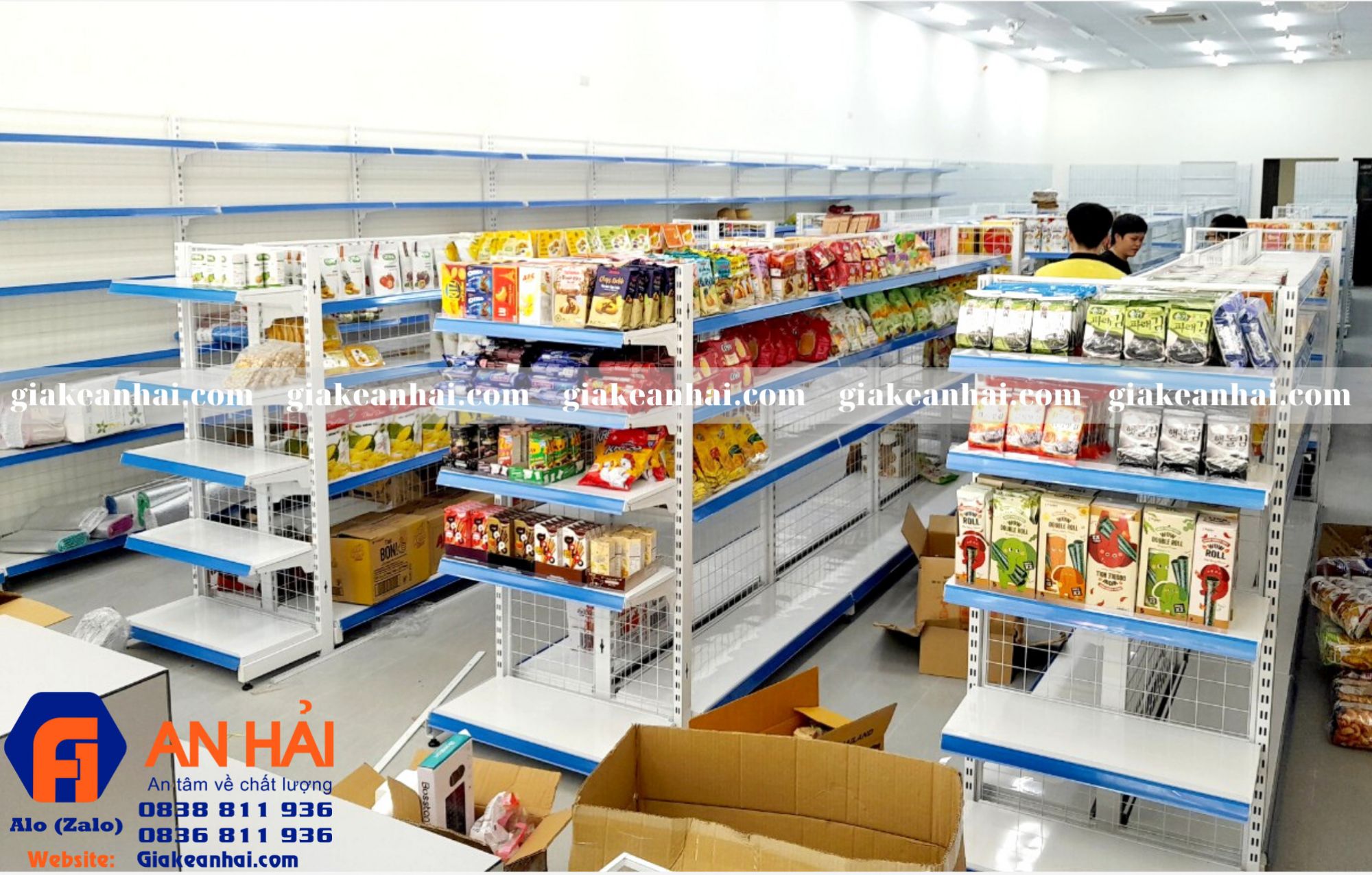 Kệ siêu thị ở Đà Lạt, Lâm Đồng – Giải pháp trưng bày thông minh từ Giá Kệ An Hải